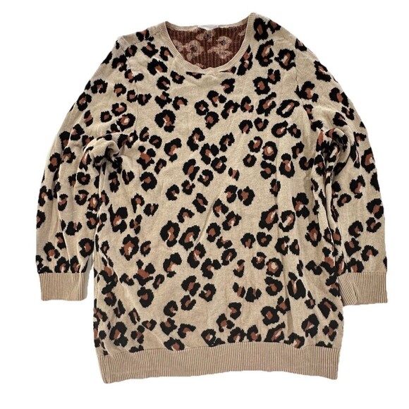 Motherhood Sweaters - MOTHERHOOD Maternity Women's Size 2X Leopard Animal Print Pullover Sweater Soft